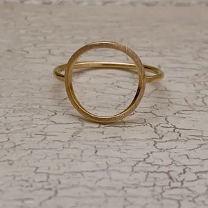 Gold Plated Circular Midi Ring